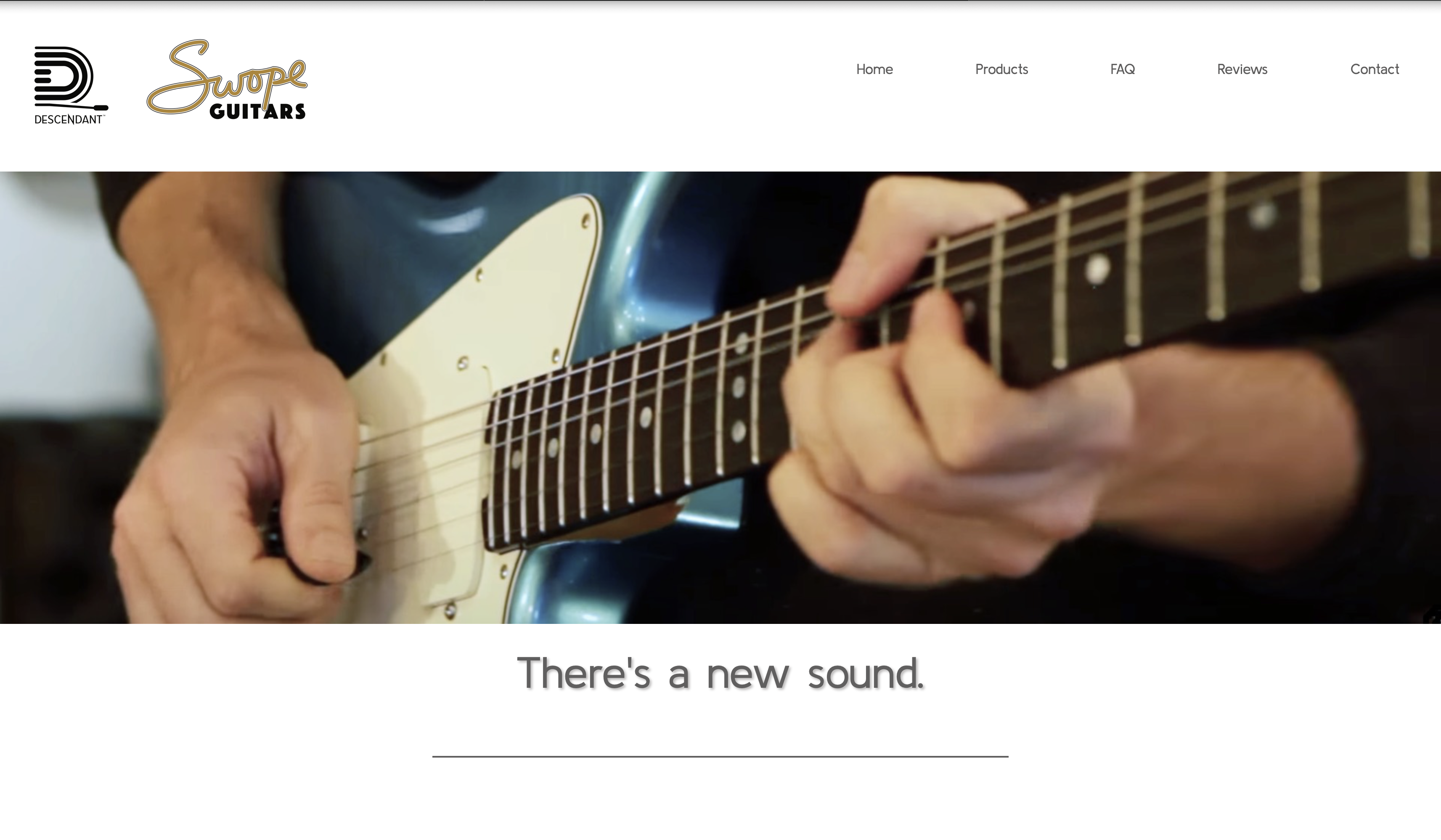 Screenshot of Swope Guitars website